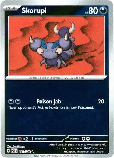 Skorupi #051 Reverse Holo Pokémon kaart uit de set Perfect Order