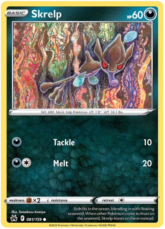 Skrelp common kaart #081 uit de Pokémon Crown Zenith set