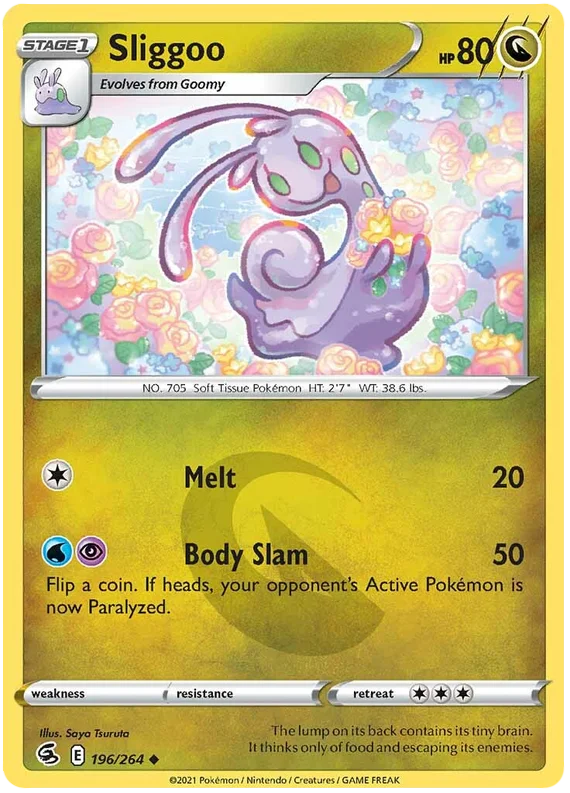 Sliggoo common kaart 196/264 uit de Pokémon Fusion Strike set
