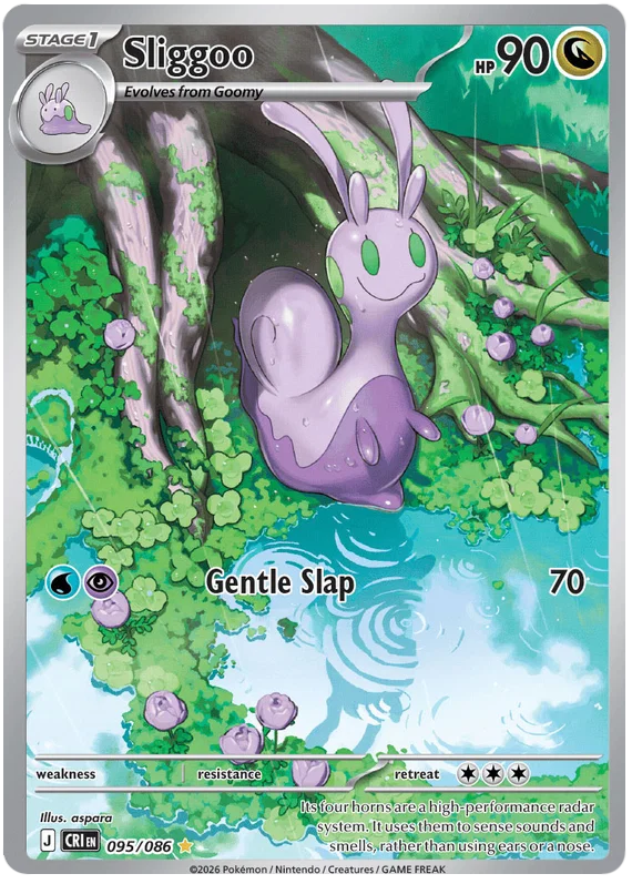 Sliggoo Illustration Rare Pokémonkaart uit de set Chaos Rising, kaartnummer 095