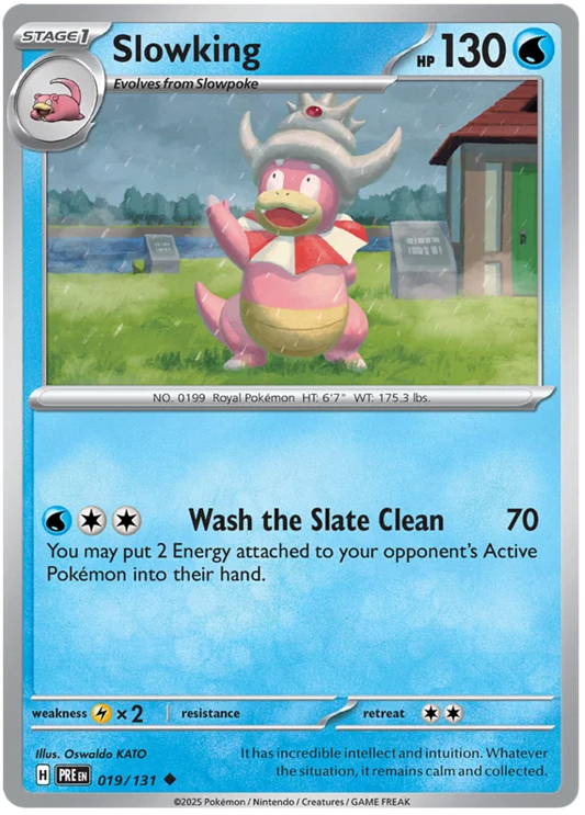 Slowking #019 common Pokémon kaart uit de Prismatic Evolutions set