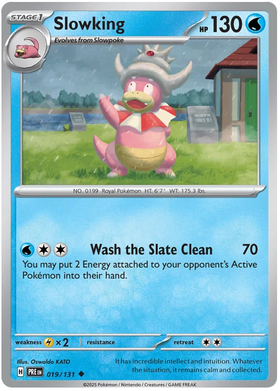 Slowking #019 common Pokémon kaart uit de Prismatic Evolutions set