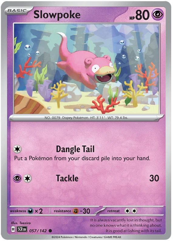 Slowpoke common #057/142 kaart uit de Pokémon Stellar Crown set