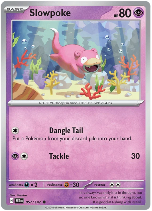 Slowpoke common #057/142 kaart uit de Pokémon Stellar Crown set