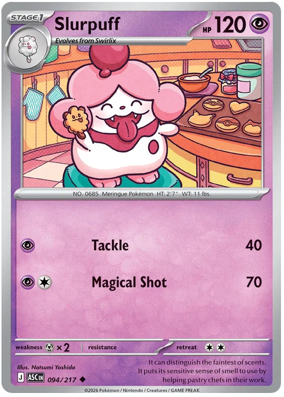 Slurpuff #094 common Pokémon kaart uit de Ascended Heroes set