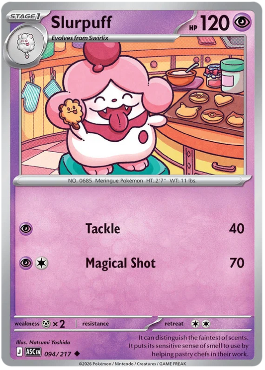 Slurpuff #094 common Pokémon kaart uit de Ascended Heroes set