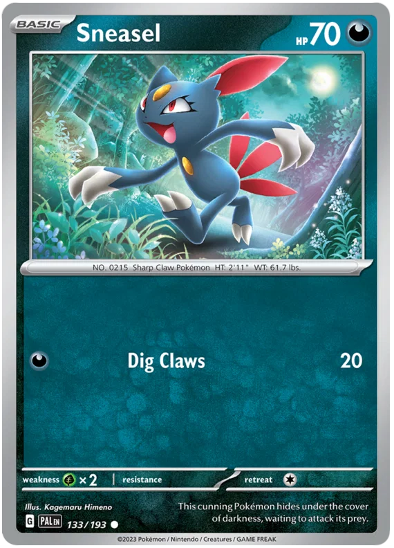 Sneasel #133 common kaart uit de Pokémon Paldea Evolved set