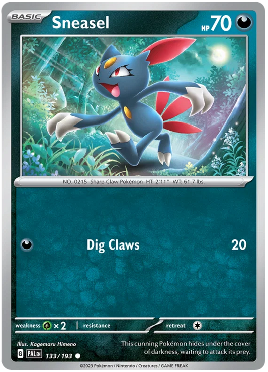 Sneasel #133 common kaart uit de Pokémon Paldea Evolved set