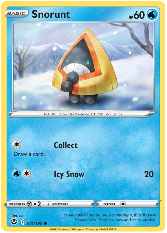 Pokémon Snorunt #041 common uit de Silver Tempest set