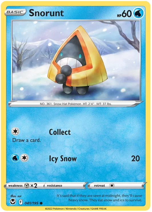 Pokémon Snorunt #041 common uit de Silver Tempest set
