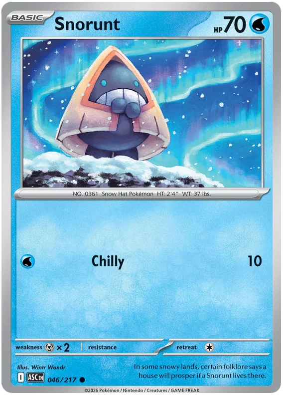Snorunt #046 common Pokémon kaart uit de Ascended Heroes fanset
