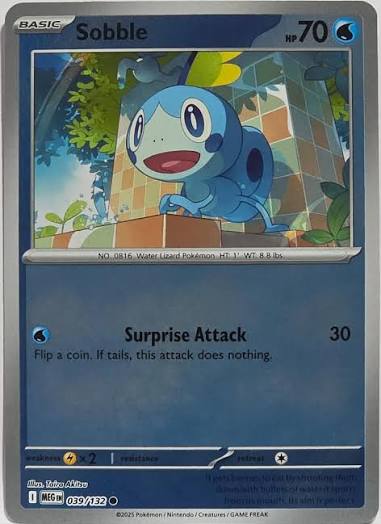 Sobble #039 Reverse Holo kaart uit de Pokémon Mega Evolution set