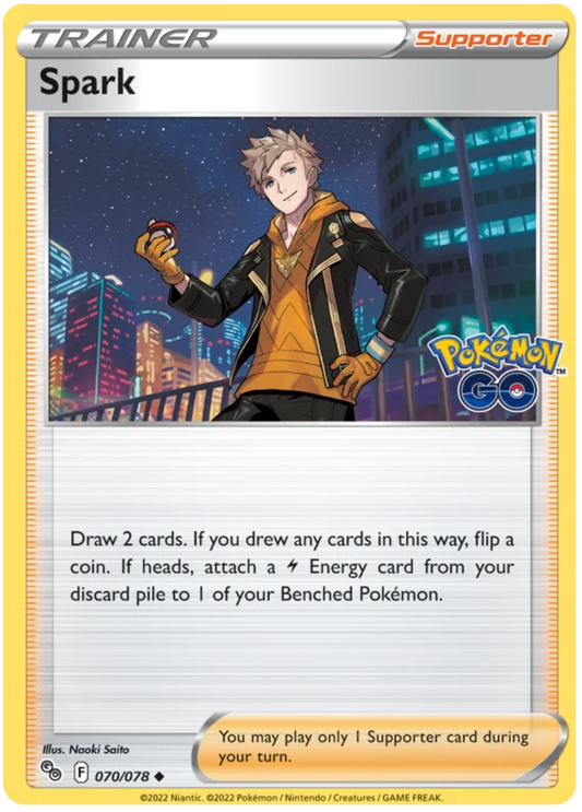 Spark Trainer Supporter kaart #070/078 uit de Pokemon GO set