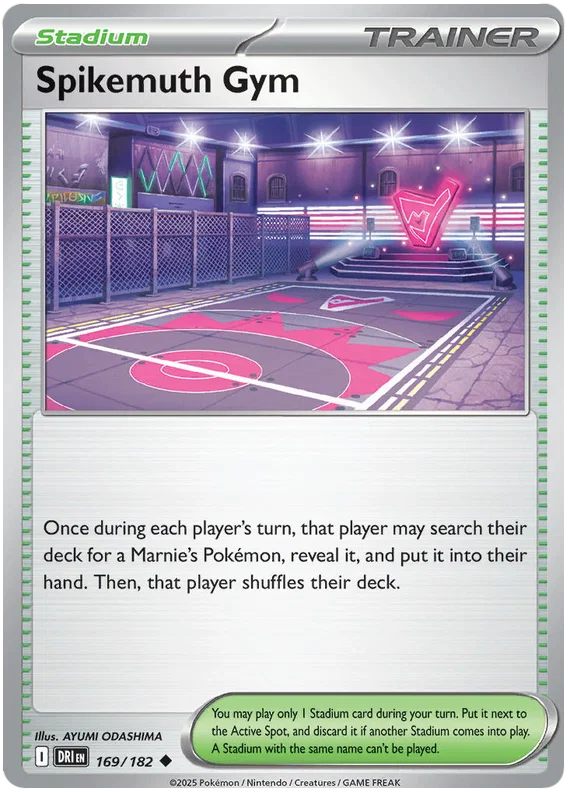 Pokémon Spikemuth Gym common kaart #169 uit Destined Rivals
