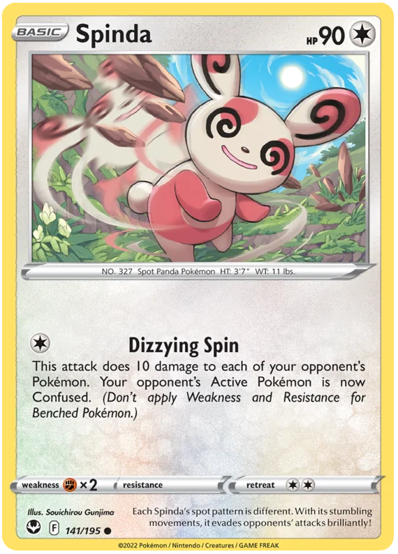 Pokémon Spinda common kaart #141 uit de Silver Tempest set