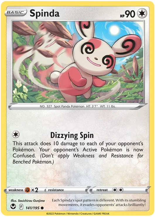 Pokémon Spinda common kaart #141 uit de Silver Tempest set