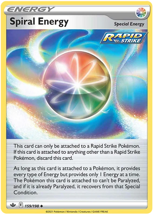 Spiral Energy special energy kaart 159/198 uit Chilling Reign, Rapid Strike