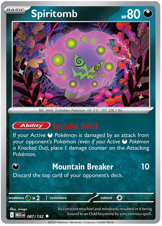 Pokémon Spiritomb #087 common kaart uit de Mega Evolution set