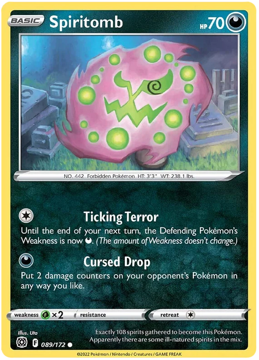 Spiritomb 089/172 common Pokémon kaart uit de Brilliant Stars set