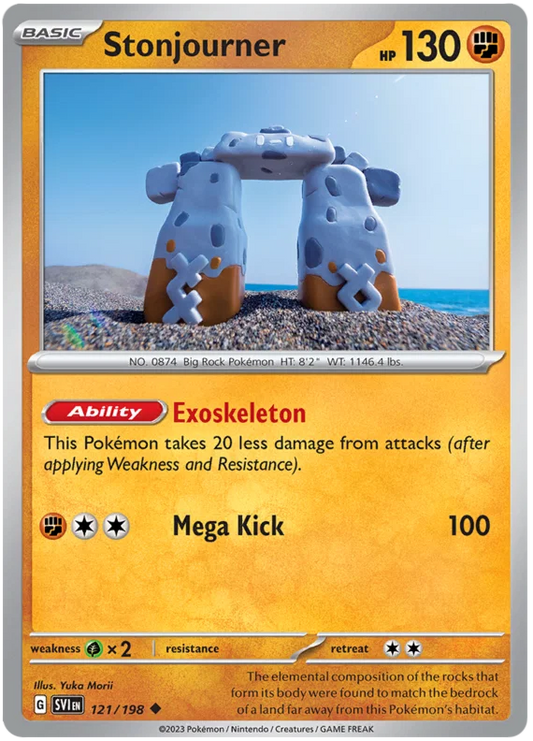Stonjourner #121 common Pokémon kaart uit de Scarlet & Violet basisset