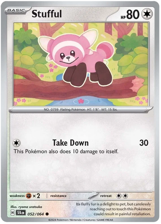 Pokémon Stufful common kaart nummer 052 uit de Shrouded Fable set
