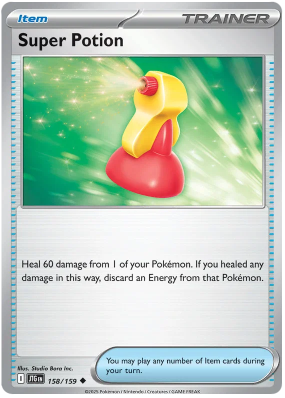 Pokémon Super Potion trainerkaart #158 common uit Journey Together
