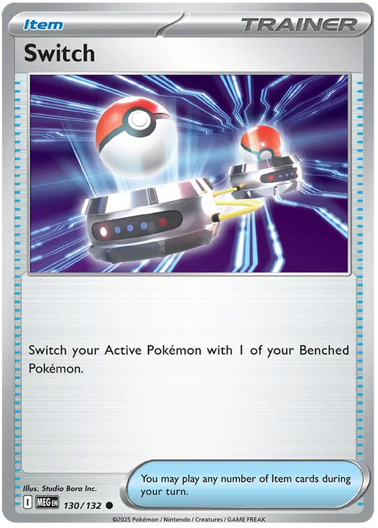 Pokémon Switch common trainerkaart #130 uit de Mega Evolution set