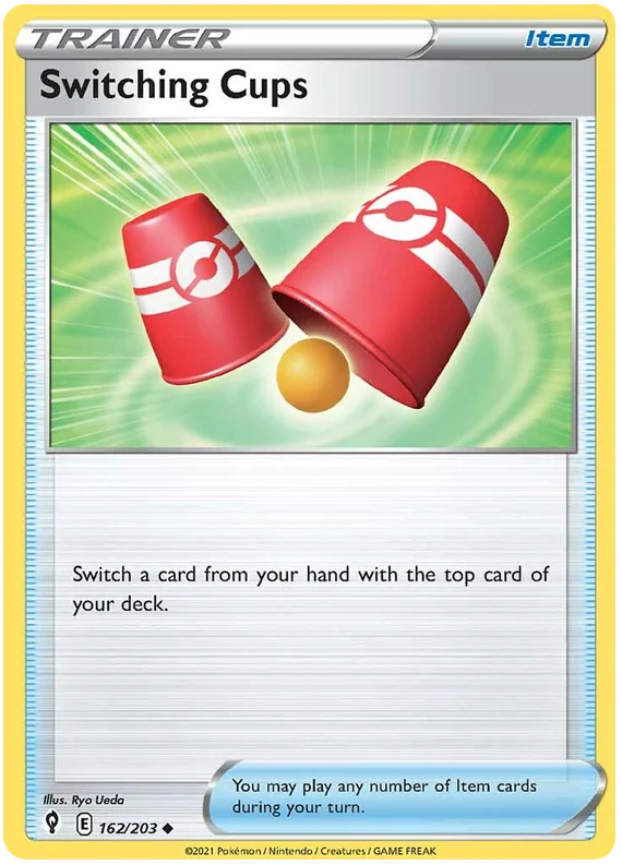 Pokémon Switching Cups trainerkaart 162/203 uit de Evolving Skies set
