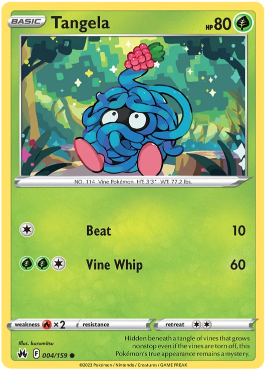 Tangela common kaart #004 uit de Pokémon Crown Zenith set