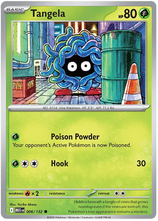 Tangela #006 common Pokémon kaart uit de Mega Evolution set
