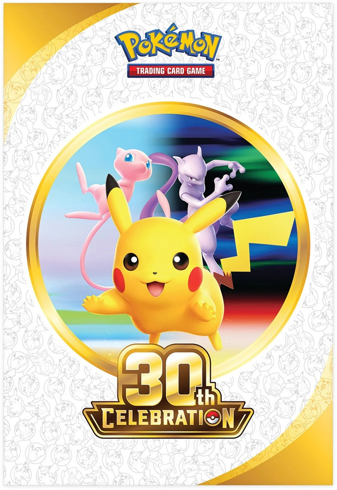 Volledig overzicht van de exclusieve dubbelzijdige Pokémon poster uit de 30th Celebration collectie.