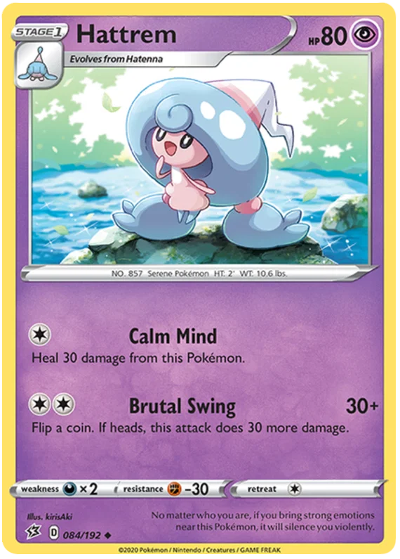 Hattrem #084/192 Uncommon Pokémon kaart uit de Rebel Clash set