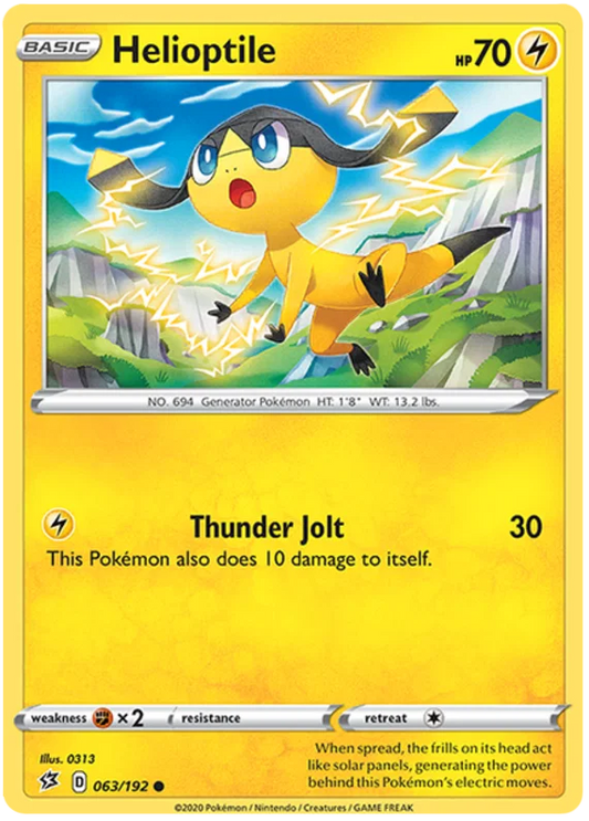 Pokémon TCG Helioptile #063 common kaart uit de Rebel Clash set