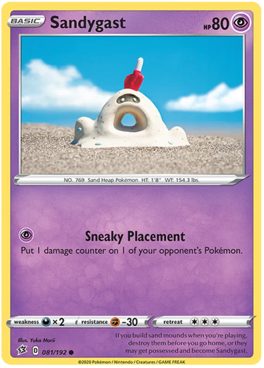 Sandygast #081/192 common kaart uit de Pokémon Rebel Clash set