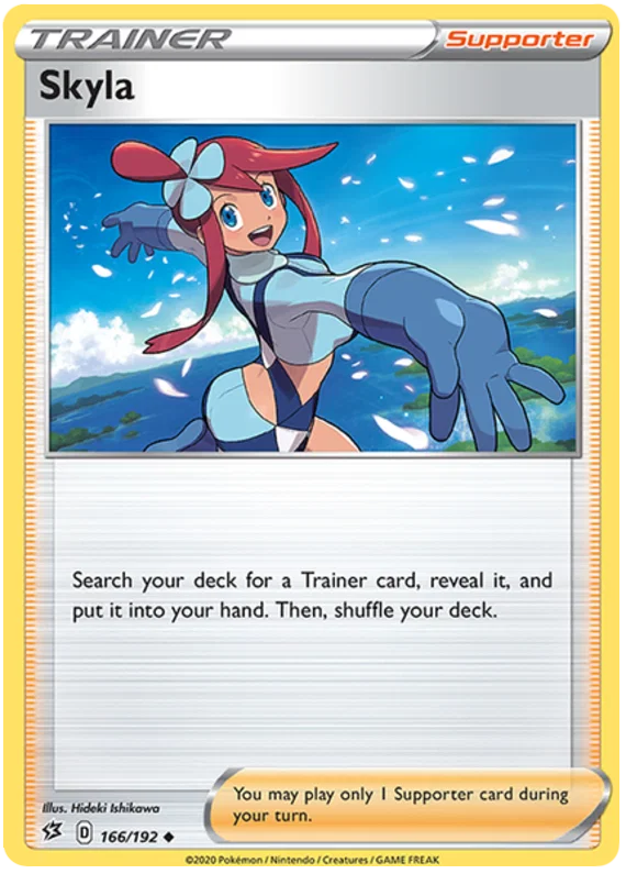 Skyla Trainer Supporter kaart #166/192 uit Pokémon Rebel Clash