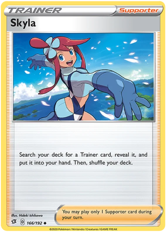 Skyla Trainer Supporter kaart #166/192 uit Pokémon Rebel Clash