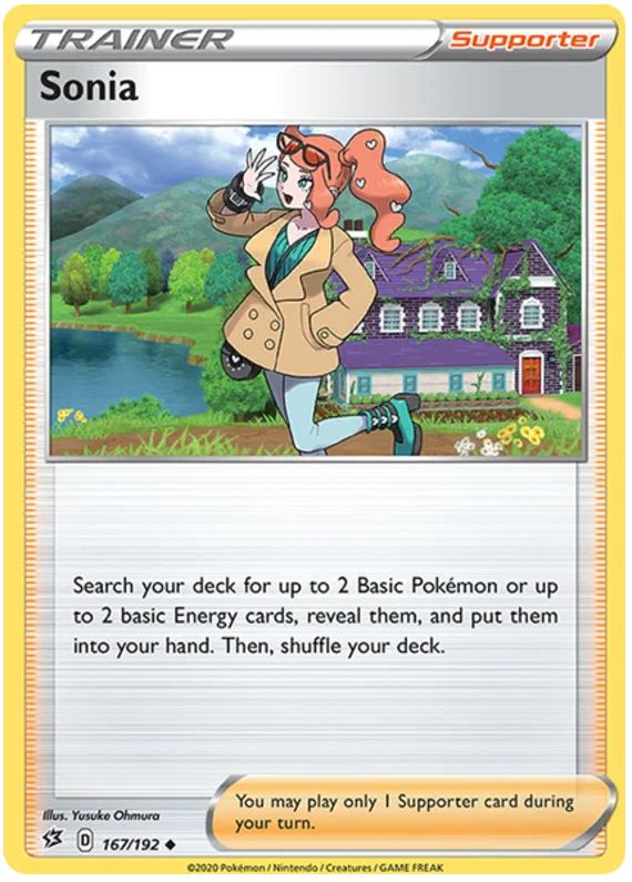 Sonia Trainer Supporter kaart uit Pokémon Rebel Clash set, nummer 167/192