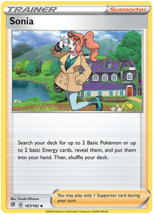 Sonia Trainer Supporter kaart uit Pokémon Rebel Clash set, nummer 167/192