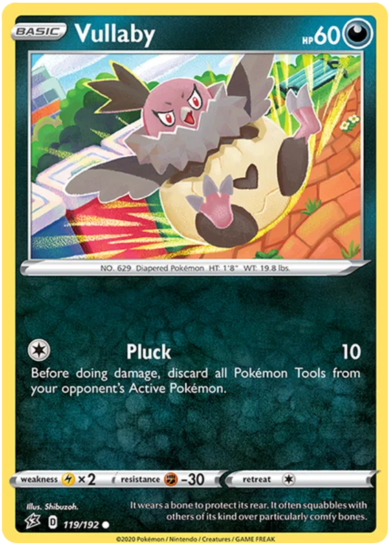 Vullaby #119/192 common kaart uit de Pokémon Rebel Clash set
