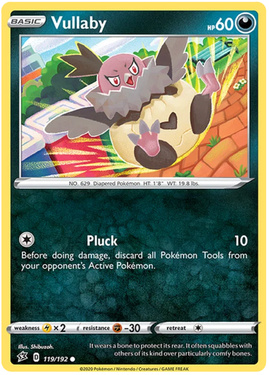 Vullaby #119/192 common kaart uit de Pokémon Rebel Clash set