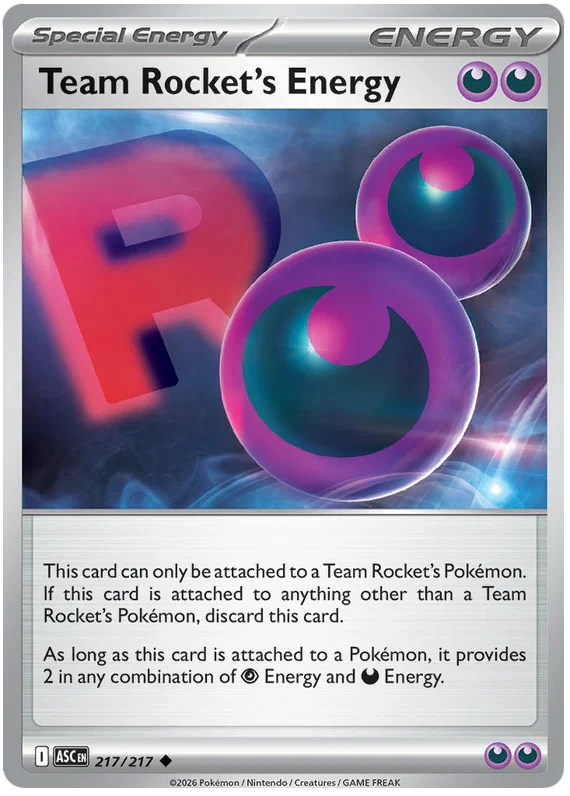 Team Rocket's Energy common kaart nummer 217 uit de Pokemon set Ascended Heroes