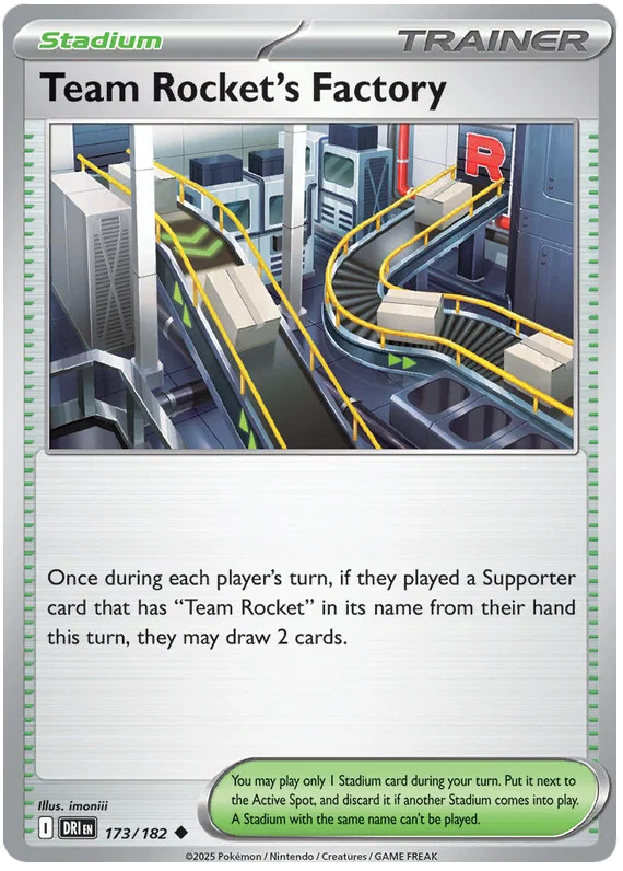 Team Rocket's Factory common trainerkaart #173 uit Pokemon Destined Rivals