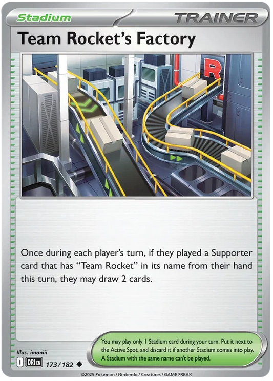 Team Rocket's Factory common trainerkaart #173 uit Pokemon Destined Rivals