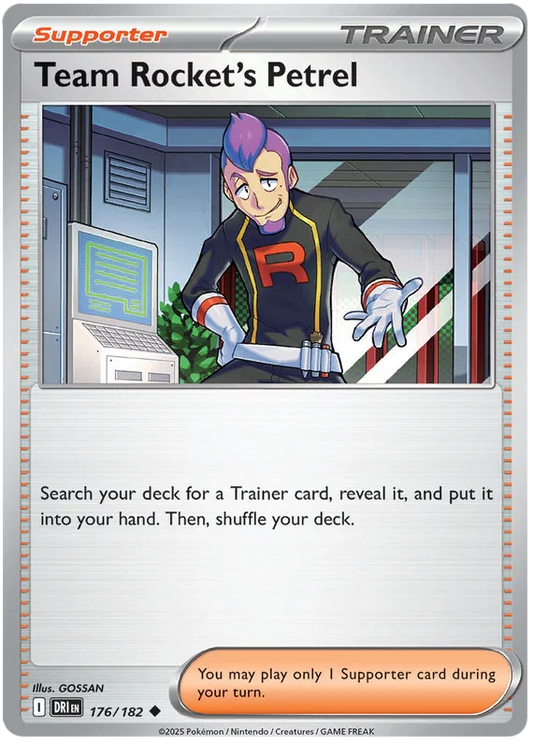 Pokémon Team Rocket's Petrel #176 common kaart uit de Destined Rivals set