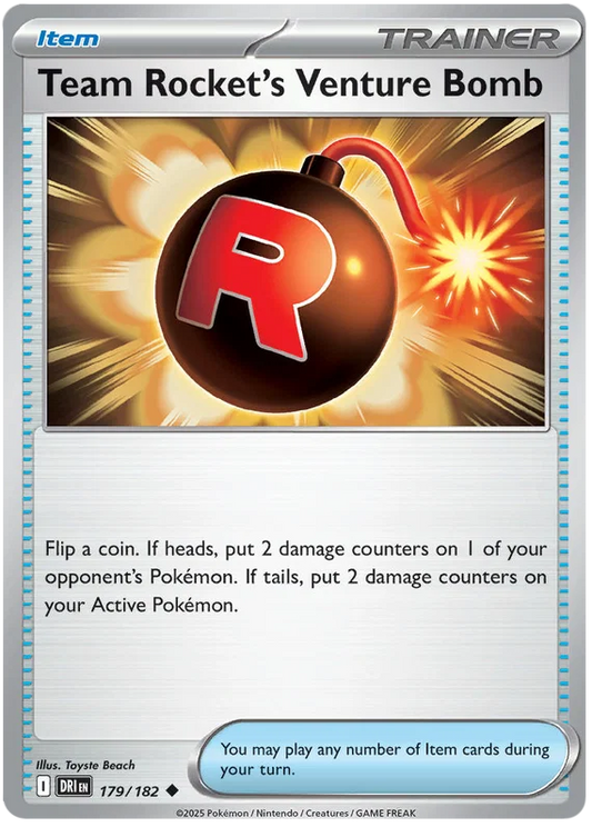 Team Rocket's Venture common trainerkaart nummer 179 uit Pokemon Destined Rivals