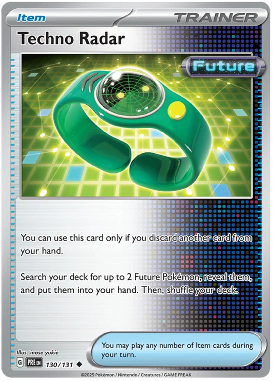 Techno Radar common Pokémon kaart #130 uit Prismatic Evolutions