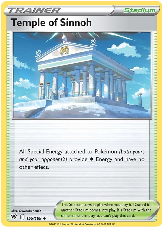 Temple of Sinnoh stadium kaart nummer 155/189 uit Pokémon Astral Radiance