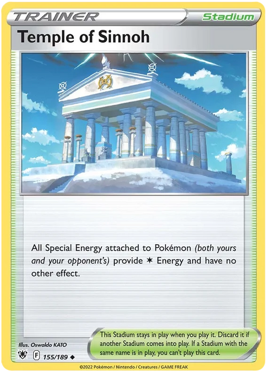 Temple of Sinnoh stadium kaart nummer 155/189 uit Pokémon Astral Radiance