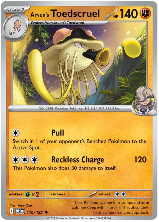 Toedscruel #110 common Pokémon kaart uit de Destined Rivals set