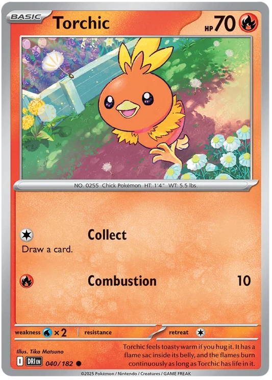 Pokémon Torchic #040 common kaart uit de Destined Rivals set